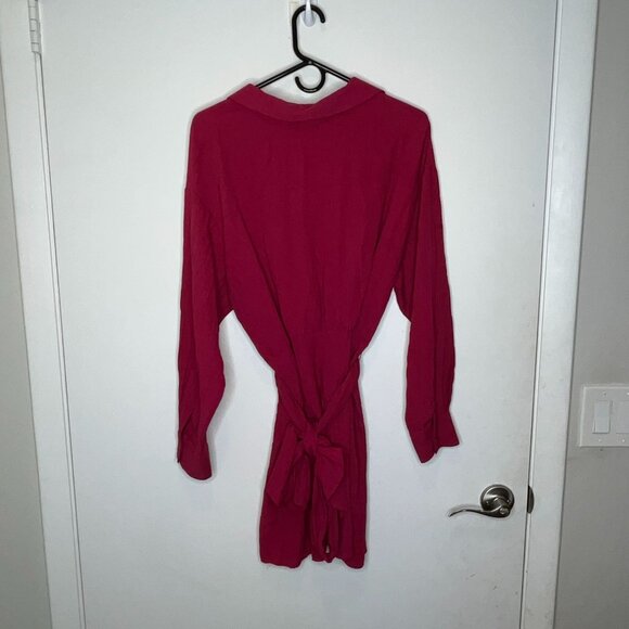 Zara Wrap Dress Long Sleeve Button DownSize Large - Picture 6 of 10